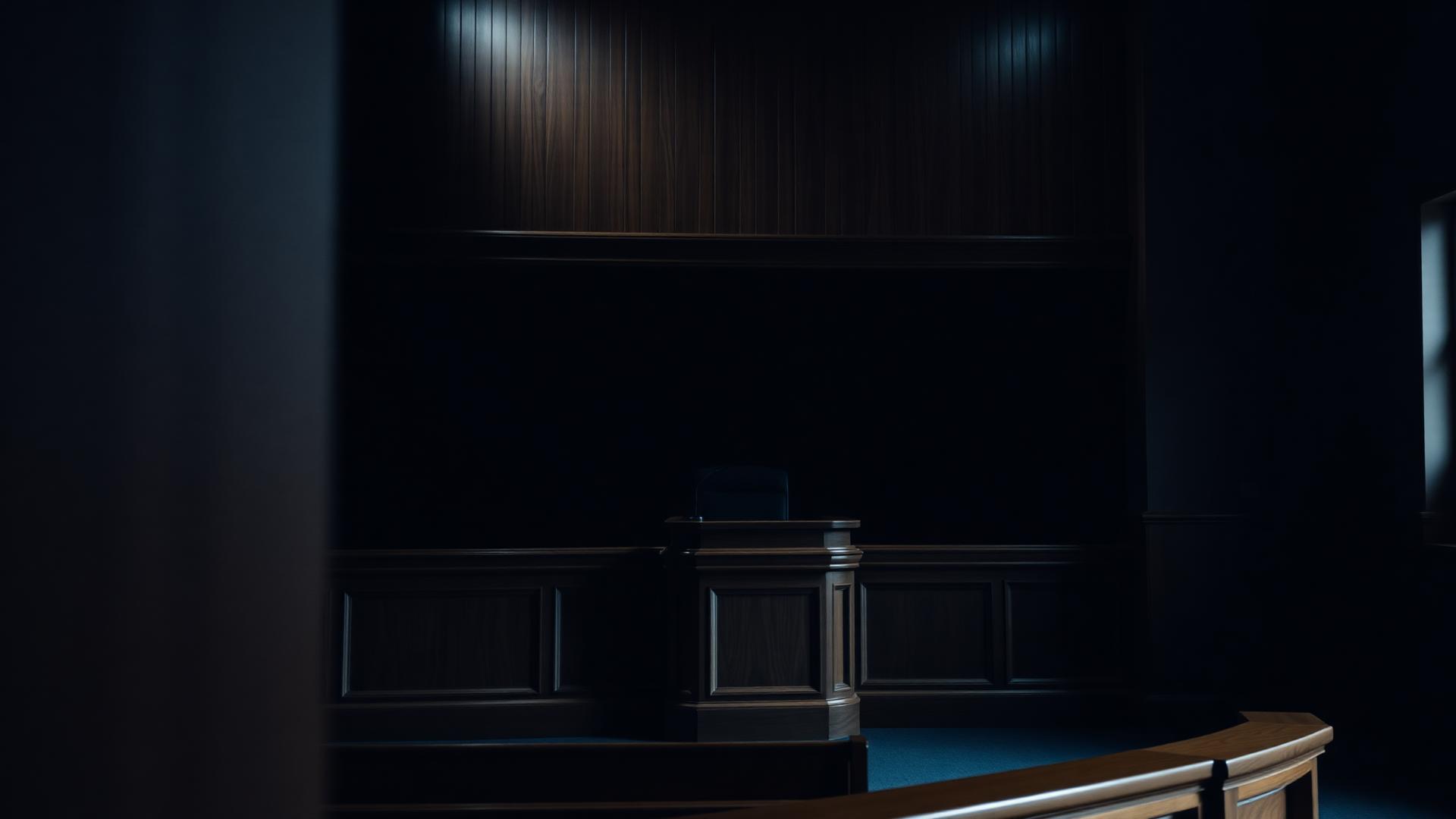 Empty courtroom